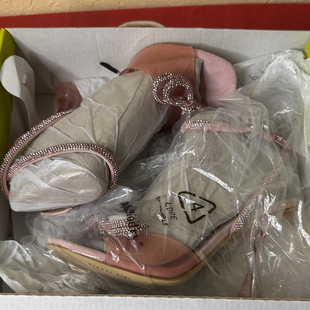 Gianni Bini Pink Rhinestone Heels